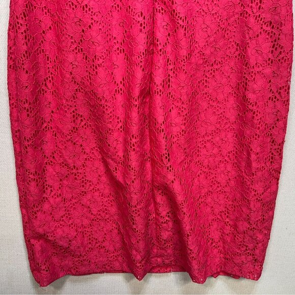 NWT Chaps Women Lace Sheath Dress Size 8 Calypso Coral Sleeveless Party Workwear - Picture 13 of 13